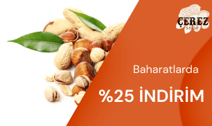 Baharatlarda %25 İndirim