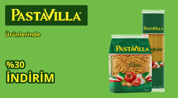 Pastavilla Ürünlerinde %30 İndirim